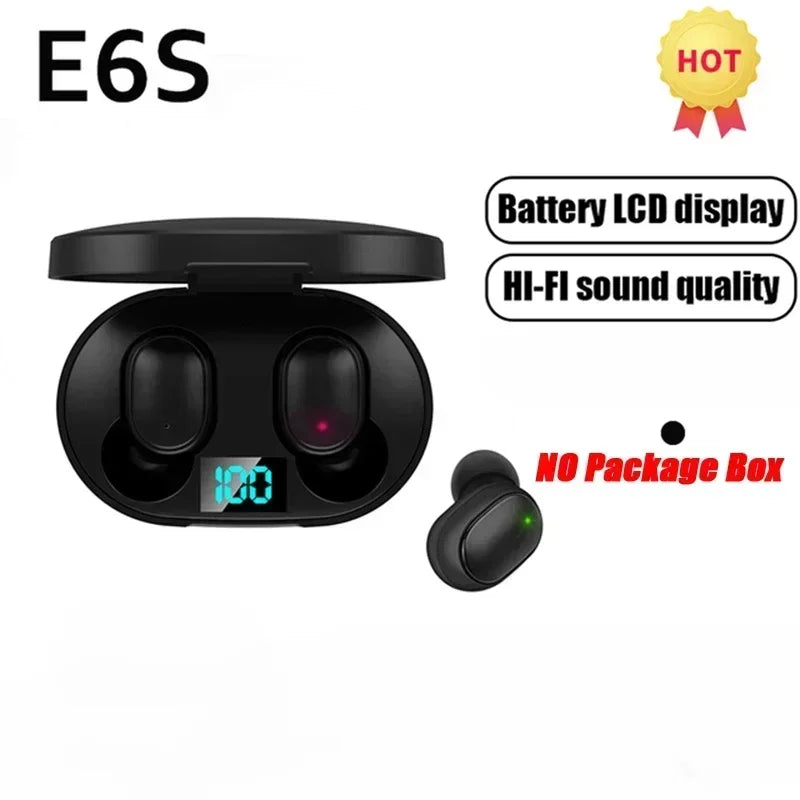 E6S Wireless Bluetooth Earphones TWS Bluetooth Headset Wireless Earbuds Noise Cancelling Earphones with Microphone Headphones Act1ve Unlimited