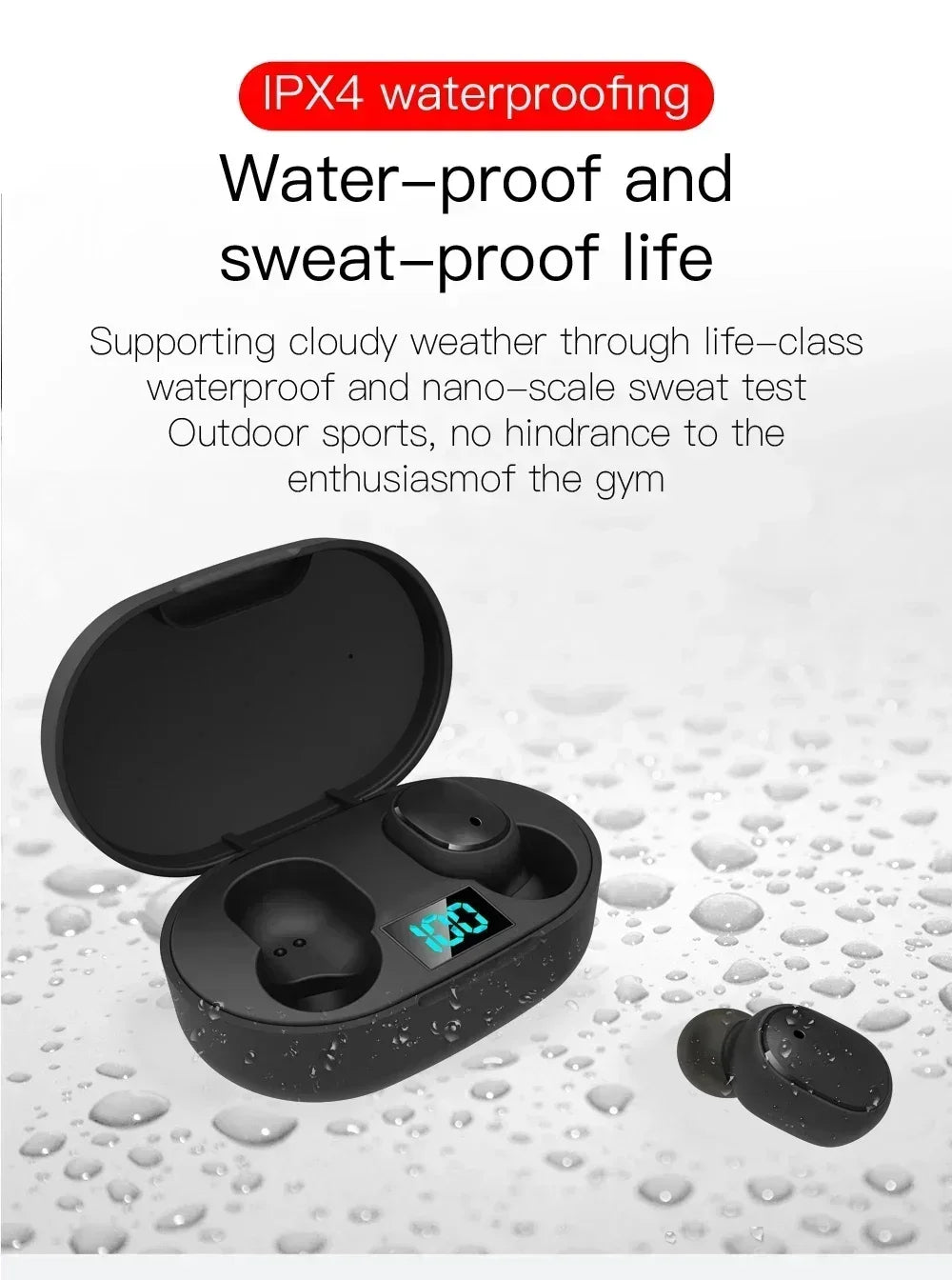 E6S Wireless Bluetooth Earphones TWS Bluetooth Headset Wireless Earbuds Noise Cancelling Earphones with Microphone Headphones Act1ve Unlimited