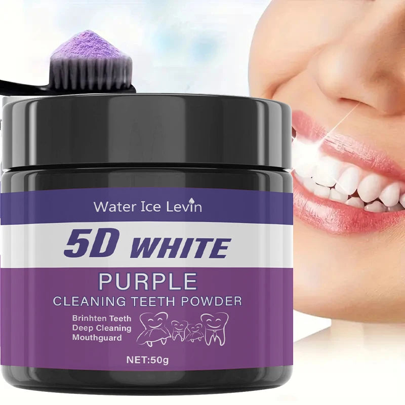 Purple Tooth Cleaning Powder - Sulfate-Free, Deep Cleaning and Polishing, Whitens Teeth in 5 Days, Portable for Daily Use and Travel Act1ve Unlimited